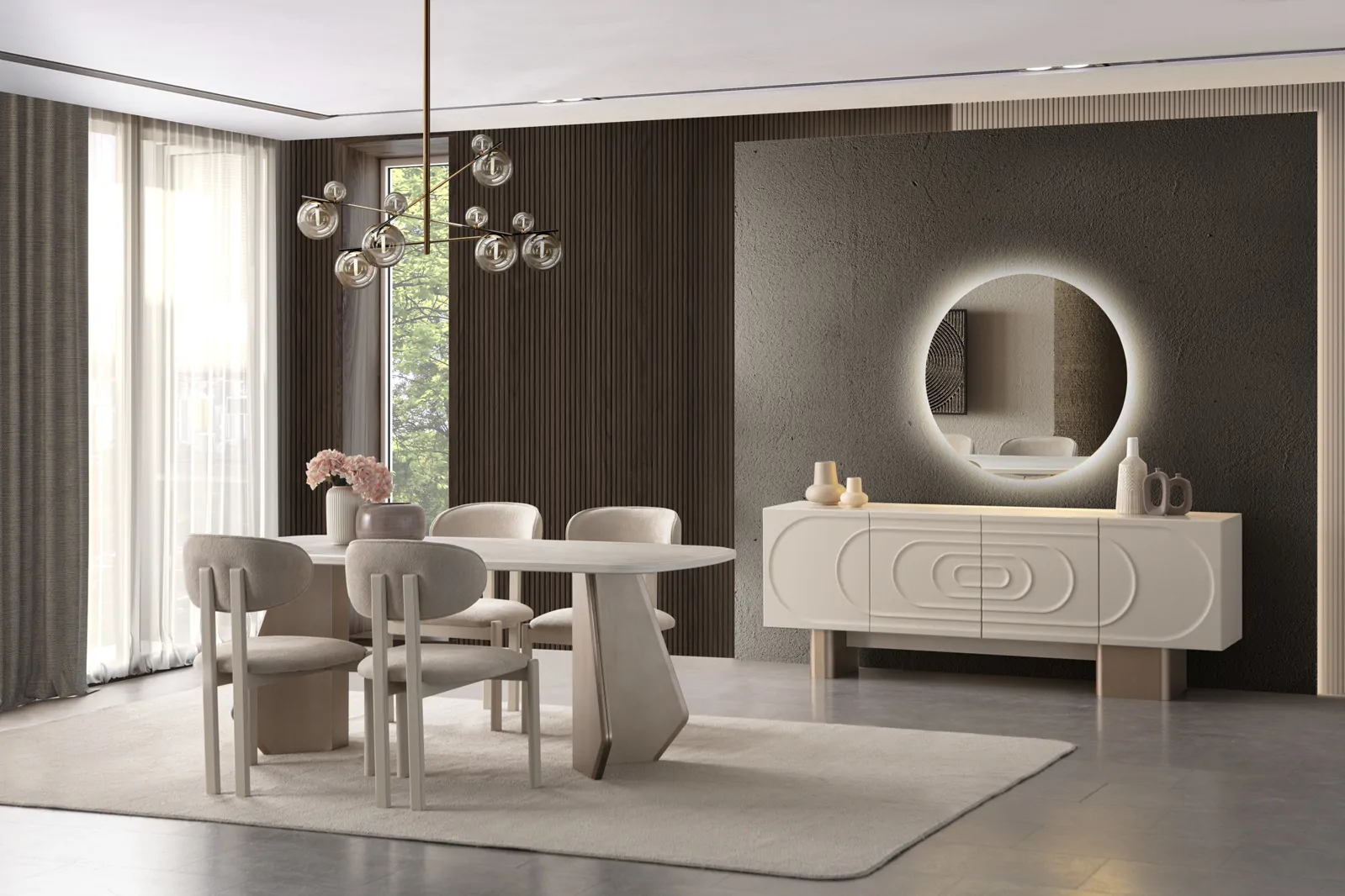 Dubai Yemek Odası Takımı - Yemek Odası - 2K Koltuk