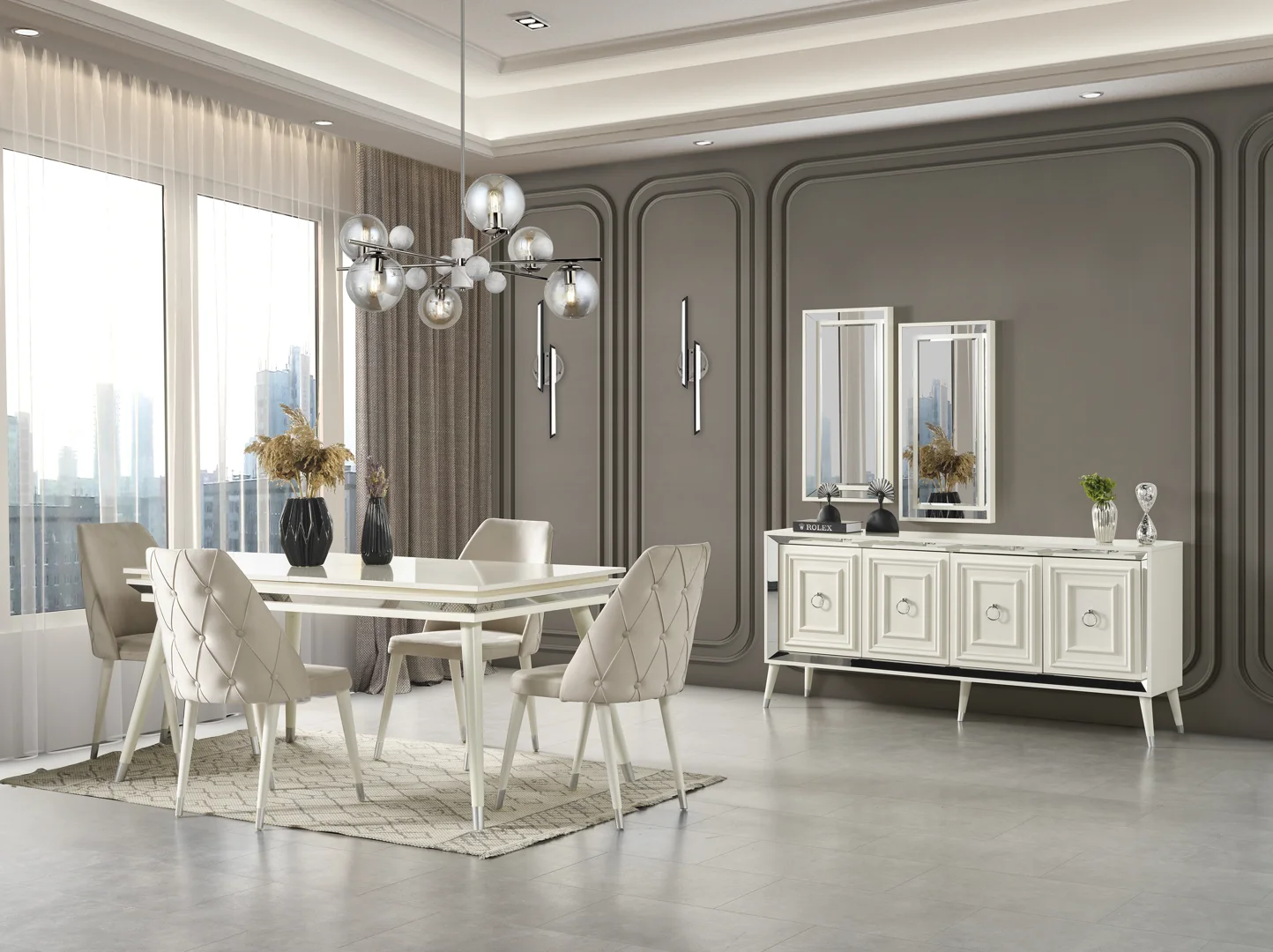 ROSA 220 Yemek Takımı - Yemek Odası - 2K Koltuk